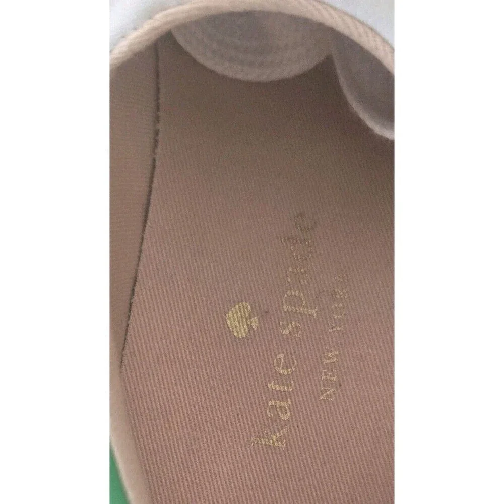 Kate Spade Ainsley Leather Sneaker Optic White Green Lace-up Size 6B New